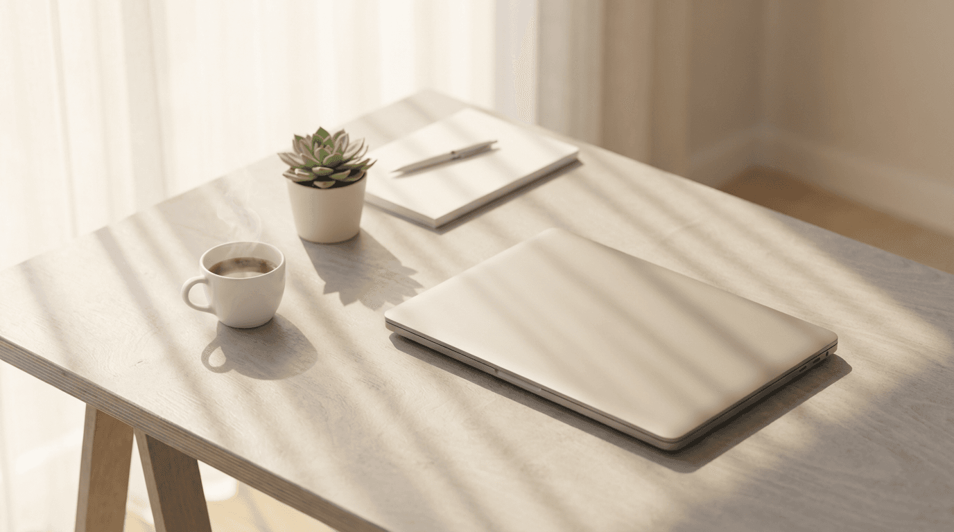 Person using laptop with document interface visible on screen